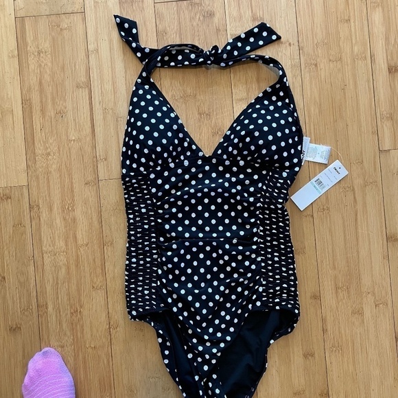 New DKNY Halter Maillot One-Piece - US 8 - Picture 2 of 5